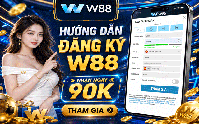 Đăng ký W88 nhận ngay 90k miễn phí cực hời
