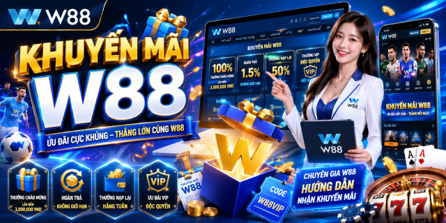 Khuyến mãi W88 cực hời cho mùa World Cup 2026