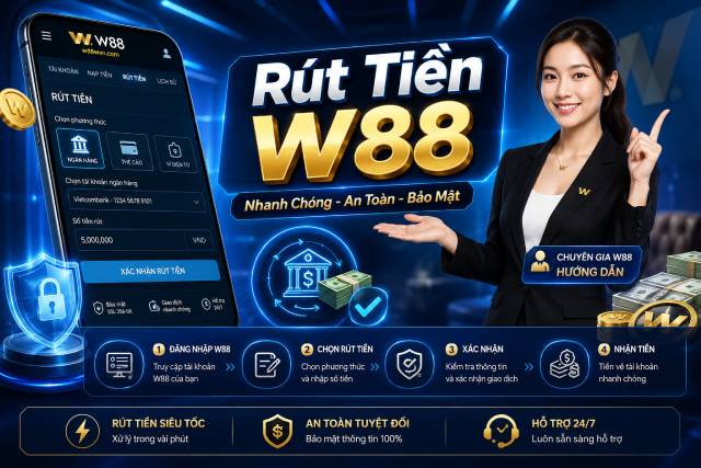 Rút tiền W88 với hướng dẫn cụ thể, quy trình dễ làm