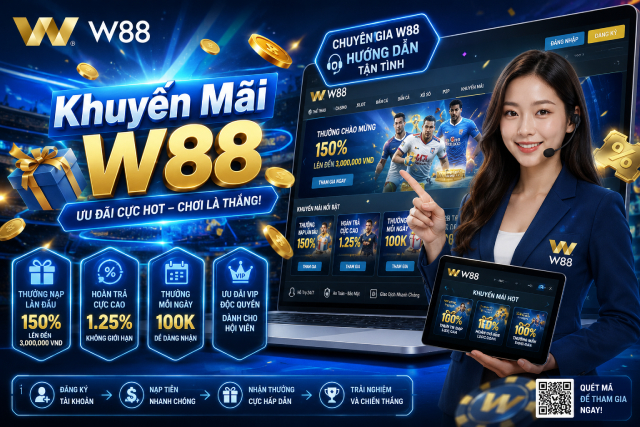 Top 3 khuyến mãi W88 dành cho người chơi siêu hấp dẫn